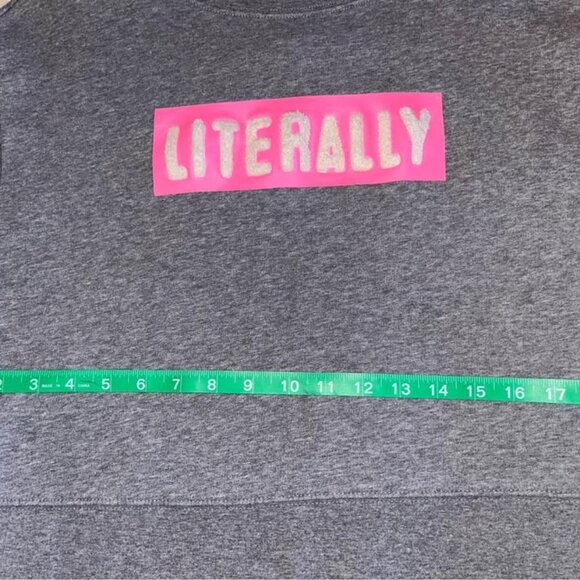 Mossimo "Literally" Midriff Sweatshirt, Medium, Like New! - Picture 7 of 8